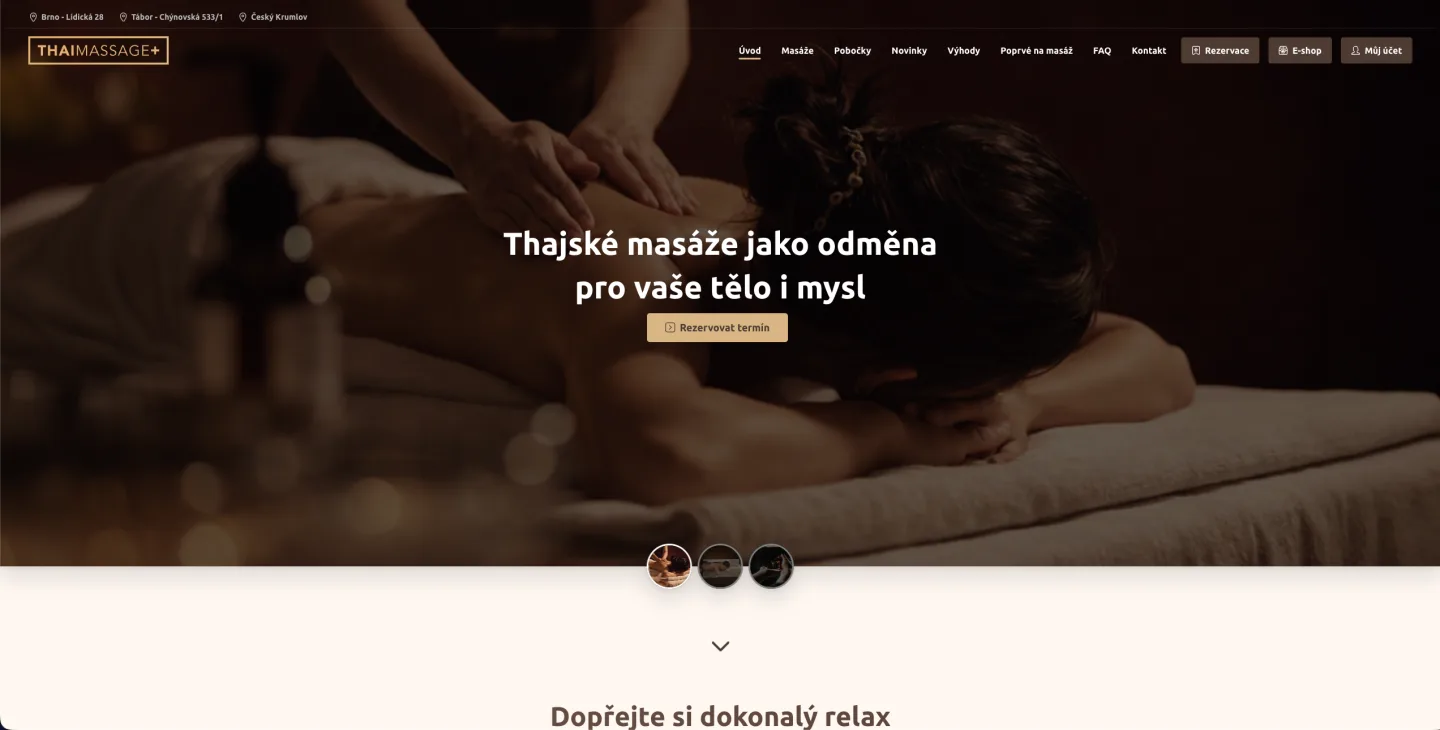 Screenshot webu ThaiMassage+